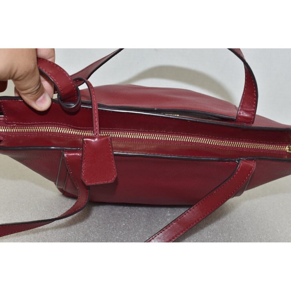 Michael Kors Womens Whitney Red Purse Leather Tote Shoulder Bag - Picture 13 of 16
